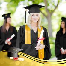 Matte Graduation Gown Cap Tassel Set 2024 With Charms Honor Cord Graduation Stoles For Accademic Dress Bachelor's Gown - 黑色 - 查看 5
