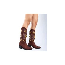 Botas de moda de mujer - Óxido marrón - Ver 4