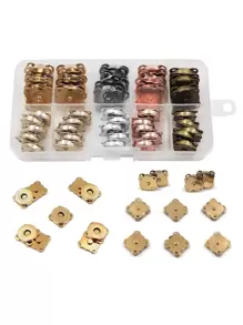 10mm/14mm/18mm 6 Colored Mixed Plum Blossom Magnetic Clasps Packed In A Box