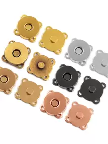 10mm/14mm/18mm 6 Colored Mixed Plum Blossom Magnetic Clasps Packed In A Box