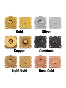 10mm/14mm/18mm 6 Colored Mixed Plum Blossom Magnetic Clasps Packed In A Box