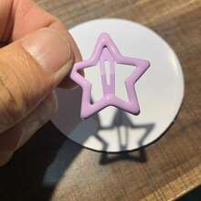 Set de 3 pinzas para el cabello con diseño de estrella morada para adolescentes, accesorios para el cabello para adolescentes - Morado - Ver 4