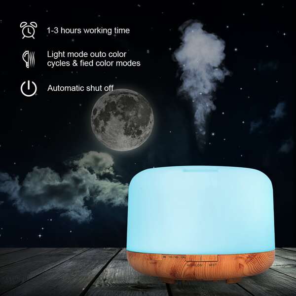 Aromatherapy Essential Oil Diffuser for Room 500ml Aroma Air