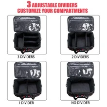 Rolling First Aid Bag For Nursing School, Rolling Nurse Bag With Detachable Trolley, Medicine Storage Bag With Wheel, First Responder Trauma Bag With Wheels For Camping Cycling Hiking Daycare Outdoors - 彩色 - 查看 4