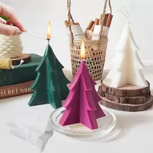 1入組DIY香薰蠟燭聖誕樹模具 - 白色 - 查看 1