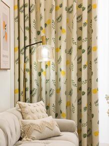 1pc Blackout Printed Curtain For Window - Multicolor - View 5