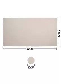 1pc 80 X 40CM Waterproof Large PU Leather Mouse Pad & 1pc Coaster For Office & Home