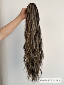 22 Inch Natural Wave Curly Ponytail Hair Extensions, Heat Resistant Fiber, Multi-Color - Multicolor - View 6