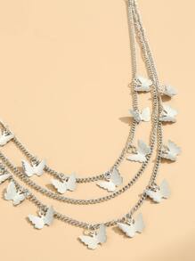 1pc Silver Butterfly Waist Chain, Suitable For Daily Wear, Music Festivals, Parties, Vacations Fall, Autumn, Halloween - Silver - View 6