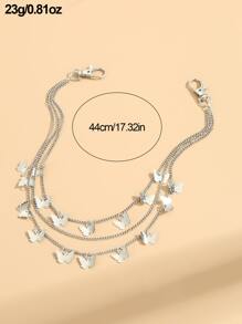 1pc Silver Butterfly Waist Chain, Suitable For Daily Wear, Music Festivals, Parties, Vacations Fall, Autumn, Halloween - Silver - View 7