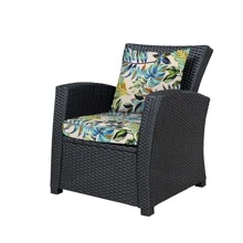 1入組熱帶雨林印花戶外藤椅通用彈性沙發墊套，四季皆宜 - 彩色 - 查看 2