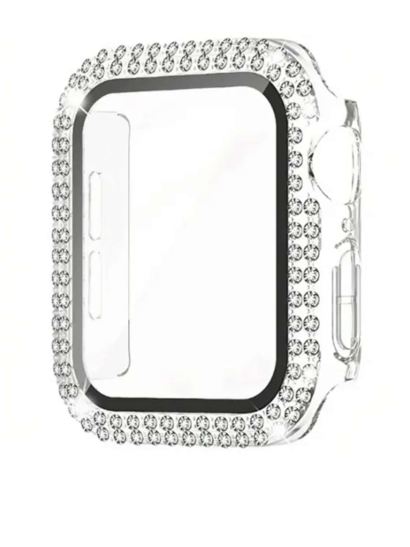 Ốp đồng hồ Rhinestone Dual Rows Sparkling tương thích với vỏ bảo vệ Apple Watch - Trong sáng - Xem 1