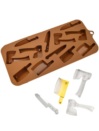 1pc,3DSiliconeHalloweenChocolateMold-PumpkinAxe,Bottle,Fang,andCandyMoldsforDIYCakeDecoratingandBaking-PerfectKitchenGadgetsandAccessoriesforHomeBakers - Halloween Decor