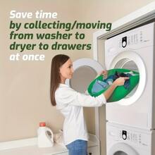 1pc Popular Turtle Shaped Portable Laundry Hamper Basket, Foldable Clothes Storage Organizer - Green - View 5