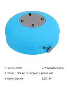 Loa không dây chống nước di động 1 cái - Màu xanh nhạt - Xem 4