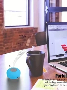 Loa không dây chống nước di động 1 cái - Màu xanh nhạt - Xem 5