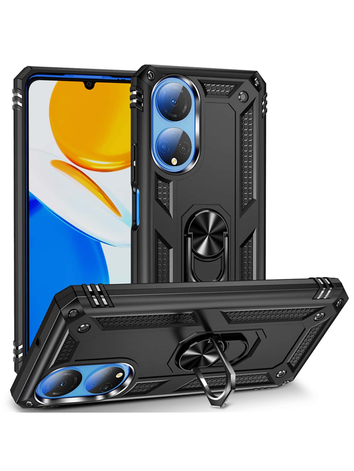 Heavy Duty Case For Huawei Nova 11i 11 PRO 10 SE Nova Y90 Nova Y70 Nova Y60 Nova 9 SE Nova 5T P40 Lite P30 Lite Y9 Prime Y9s Y9 2019 Y8s Y9A Y7A Y6 2019 Y6s - 黑色 - 查看 1