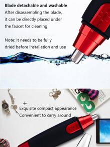 便攜式多功能電動鼻毛修剪工具理髮剪適合男人及女人 - 紅色 - 查看 6