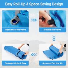 Goplus Full Size Self-Inflating Camping Mat Outdoor Sleeping Pad W/Pillows Bag for Camping