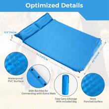 Goplus Full Size Self-Inflating Camping Mat Outdoor Sleeping Pad W/Pillows Bag for Camping