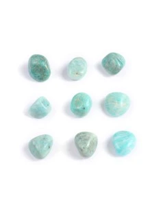 10入組精美的綠帶石天然石頭方形裝飾品,具有治療效果和靈氣,家庭裝飾或可愛的禮物 - 水鴨藍 - 查看 4