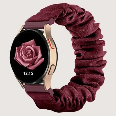 1pc Red Scrunchie Watchband Compatible With Watch Band,Compatible With Samsung Galaxy Watch 20mm/Huawei Huawei Gt Strap 20mm