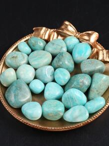 10入組精美的綠帶石天然石頭方形裝飾品,具有治療效果和靈氣,家庭裝飾或可愛的禮物 - 水鴨藍 - 查看 5