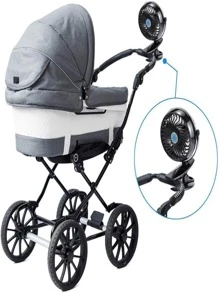 Portable USB Rechargeable Clip Or Table Fan For Car, Desk, Table Or Bureau, Battery Included - Pink - View 4