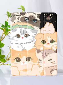 Cartoon Cat Pattern Case Compatible With iPad