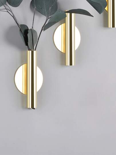 1/2/3pcs Creative Wall Vase Floral Holder Hanging Wall Decor Golden Flower Pot For Living Room Home Decor Room Decor Flower Vase Glass Vase