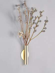 1/2/3pcs Creative Wall Vase Floral Holder Hanging Wall Decor Golden Flower Pot For Living Room Home Decor Room Decor Flower Vase Glass Vase