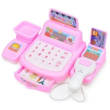 10入組粉色兒童玩具收銀機,3至5歲男女童均可,角色扮演模擬收銀員機器,室內親子互動遊戲,生日禮物 - 粉色 - 查看 4