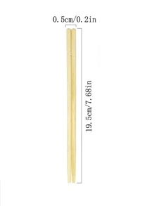 100 piezas Palillos desechable de bambú - Beis - Ver 2