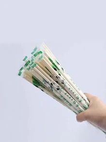 100 piezas Palillos desechable de bambú - Beis - Ver 3