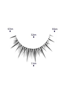 MAGEFY 10Pairs Of Natural Cross Full False Eyelashes With Clear Stem,Fluffy Slim For Everyday Use Manga Eyelashes, Travel Essentials - Black - View 3