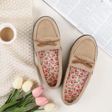 ULTRAIDEAS Moccasins Women House slippers with Memory Foam, Ladies Suede Loafer Indoor Outdoor, Bedroom Home Shoes Gift for Women/Mother - 薑色 - 查看 1