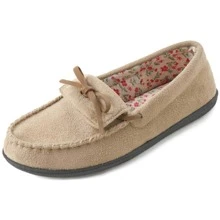 ULTRAIDEAS Moccasins Women House slippers with Memory Foam, Ladies Suede Loafer Indoor Outdoor, Bedroom Home Shoes Gift for Women/Mother - 薑色 - 查看 4