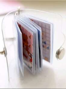 1pc Unisex Snap Button Fashionable Photo Album, For Photo Storage - White - View 4