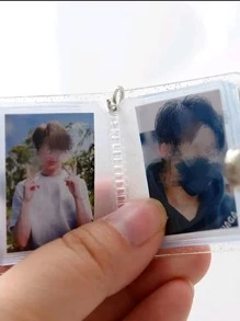 1pc Unisex Snap Button Fashionable Photo Album, For Photo Storage - White - View 6