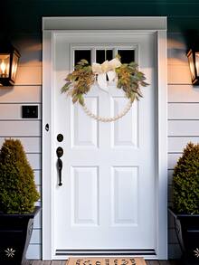 1pc Artificial Ficus Leaves & Bowknot Half Circle With Led Lights - Suitable For Wedding Arch, Floral Wall, Home, And Garden Decoration - Nhiều màu - Xem 9