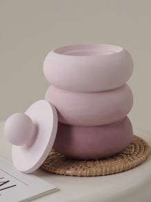 1 件装硅胶模具，适用于蜡烛杯、带盖可堆叠杯、石膏和硅胶铸造模具