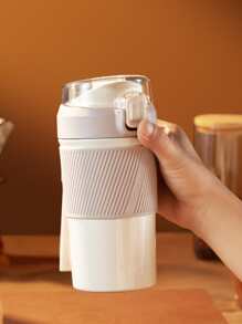 FQUAN 1pc Stainless Steel Portable Insulated Bottle - White - View 1