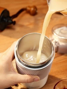 FQUAN 1pc Stainless Steel Portable Insulated Bottle - White - View 5