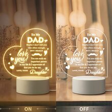 1入組爸爸禮物女兒,爸爸生日禮物,至爸爸禮物小夜燈,最好禮物適用於爸爸生日情人節聖誕禮物適用於爸爸女兒