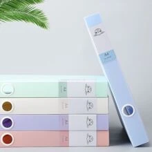 1pc A4 Size Pp Plastic Document Box For Office Use, High Capacity, Suitable For Organizing And Storage Of Documents - Khaki - View 4