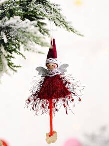 1 件女孩挂饰 - 节日圣诞装饰、创意玩偶吊坠、树用布艺挂饰、无需电力、圣诞装饰、圣诞玩偶、玩偶吊坠、圣诞树装饰、圣诞树装饰、圣诞树装饰、圣诞家居装饰、圣诞装饰新品 - 紅色 - 查看 1