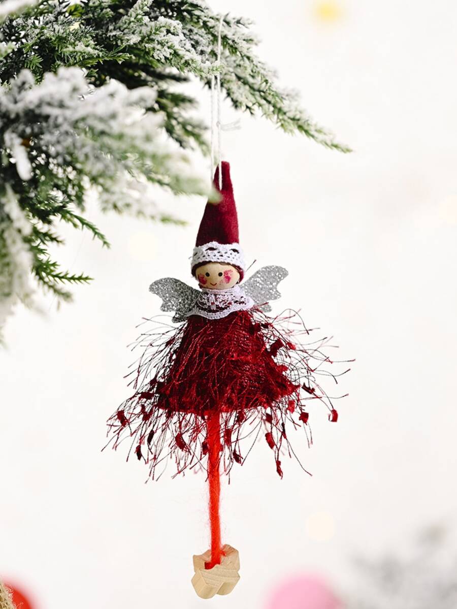 1 件女孩挂饰 - 节日圣诞装饰、创意玩偶吊坠、树用布艺挂饰、无需电力、圣诞装饰、圣诞玩偶、玩偶吊坠、圣诞树装饰、圣诞树装饰、圣诞树装饰、圣诞家居装饰、圣诞装饰新品 - 紅色 - 查看 1
