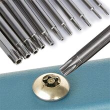 11 Cái Bộ mũi khoan tuốc nơ vít đầu Torx an ninh dài, Bộ mũi tuốc nơ vít Torx thép 1/4 inch chuôi lục giác S2, T6 T7 T8 T9 T10 T15 T20 T25 T27 T30 T40 - Bạc - Xem 6