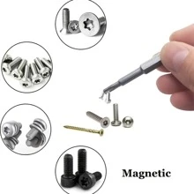 11 Cái Bộ mũi khoan tuốc nơ vít đầu Torx an ninh dài, Bộ mũi tuốc nơ vít Torx thép 1/4 inch chuôi lục giác S2, T6 T7 T8 T9 T10 T15 T20 T25 T27 T30 T40 - Bạc - Xem 4