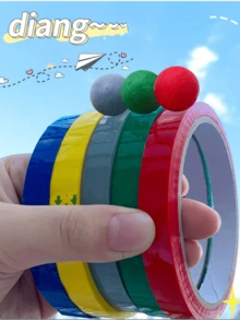 Diy Sticky Ball Water Bomb Making Kit For Family Party, Including Decompression Sticky Tape, Colorful Adhesive String And 20m Long Ribbon, 3pcs Random Colors - Multicolor - View 1